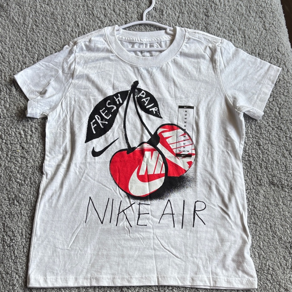 Nike Air White T-Shirt with Red and Black Design